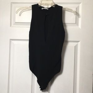 Zara Black Sleeveless bodysuit